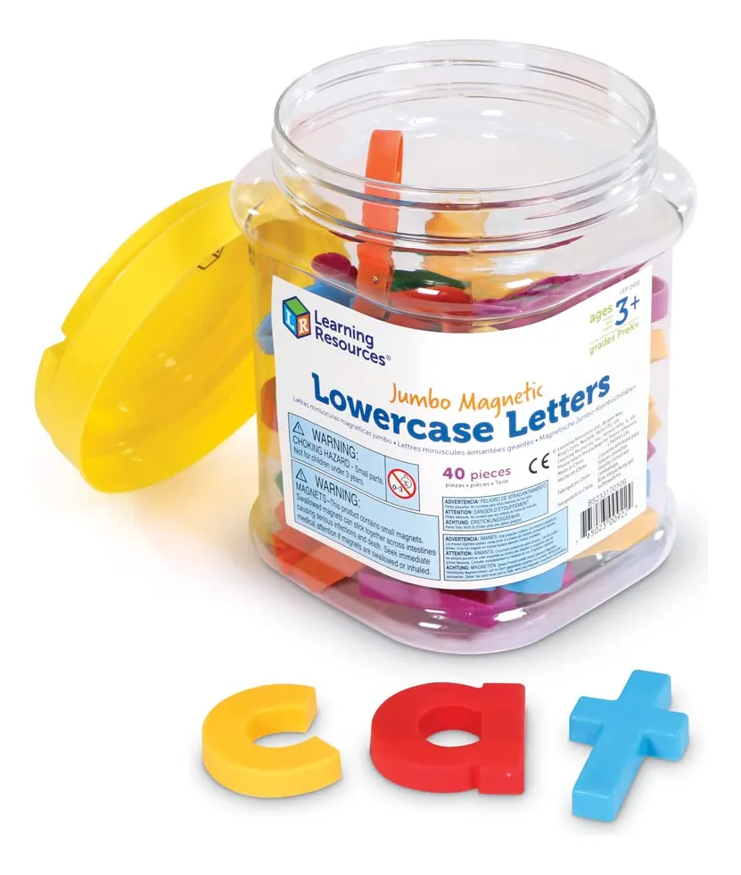 Juego de Letras Magnéticas Minúsculas 40 Piezas Multicolor para Niños - Educativo y Divertido para Aprender el Abecedario