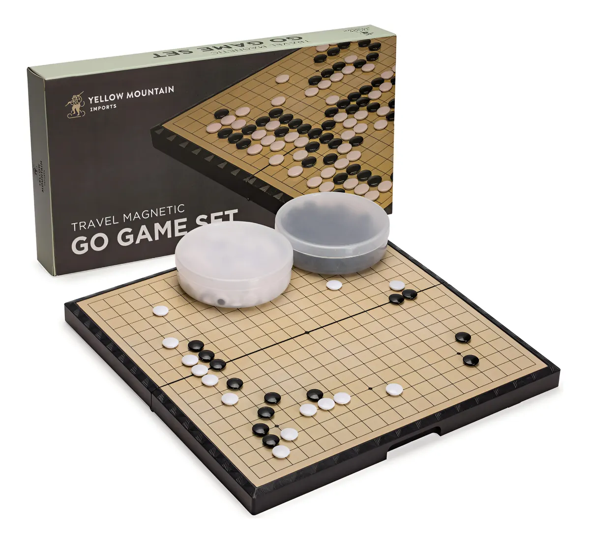 Juego de Go Magnético Grande 19x19 cm Plegable para Viajes - Tablero de Estrategia Portátil y Completo para Jugadores