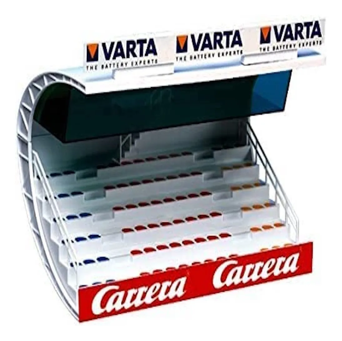 Tribuna Realista Slot Car Accesorio Circuito Carrera Color Blanco 21100 | Mejora tu Experiencia de Juego | Compatible con Pistas Scalextric y Slot