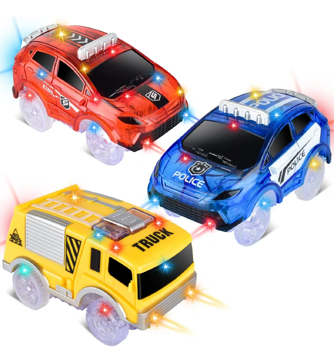 Coche de Juguete Eléctrico con 5 Luces LED - Vehículo de Carreras a Control Remoto para Niños - Ideal para Diversión y Juego Interior/Exterior
