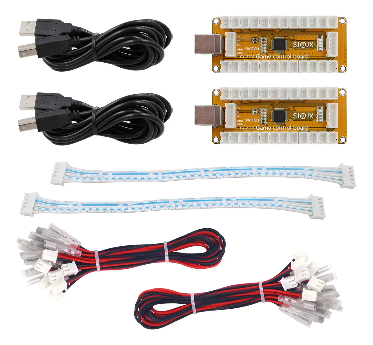 Controlador Arcade USB de 2 Jugadores para Nintendo Switch - Experiencia de Juego Retro Profesional - Compatible con PC y Android - Color Rojo Intenso