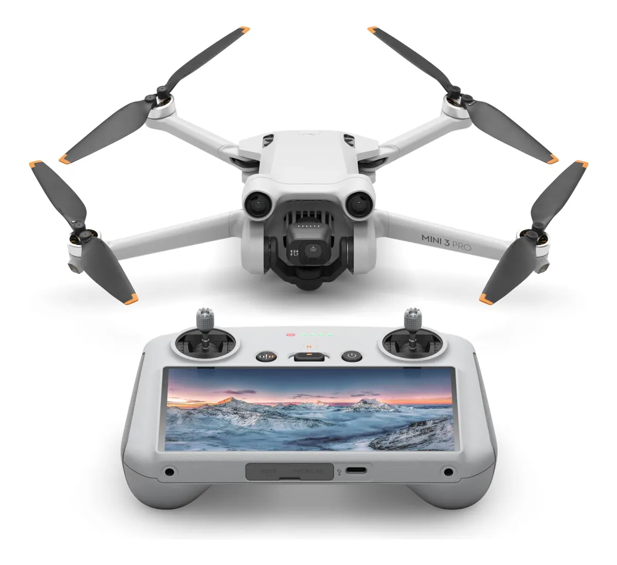 Dron Ligero DJI Mini 3 Pro 4K 60 FPS con Cámara de 48MP - Fotografía Aérea Profesional en Gris (Gray)