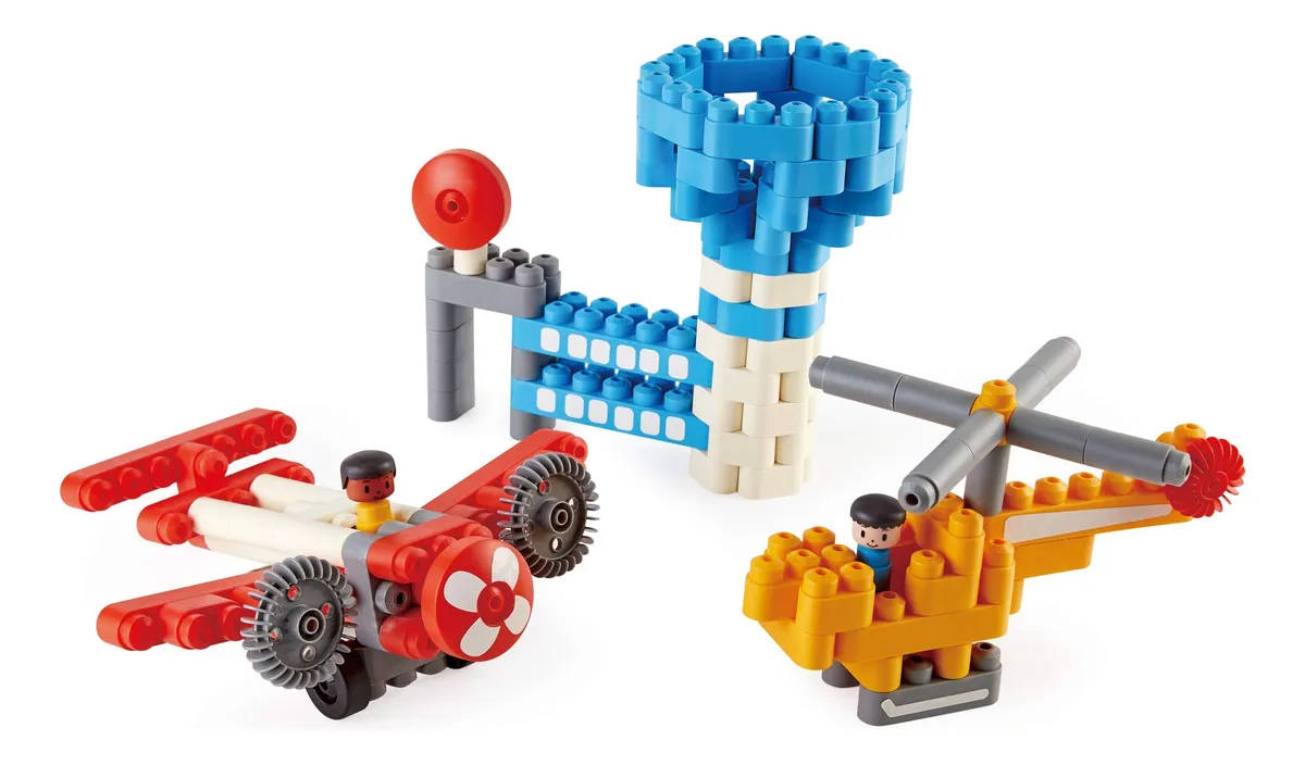 Juego de 142 Piezas de Ladrillos de Construcción para Aeropuerto - Bloques Educativos Interiores - Estimula la Creatividad Infantil