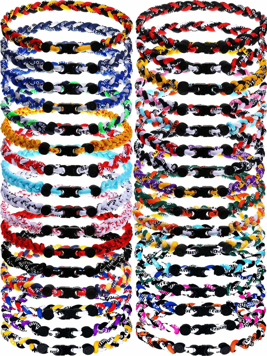 Collares de Béisbol Trenzados para Niños | Set de 3 Colores Mezcla | Accesorios Deportivos y Divertidos para Jóvenes Jugadores de Béisbol