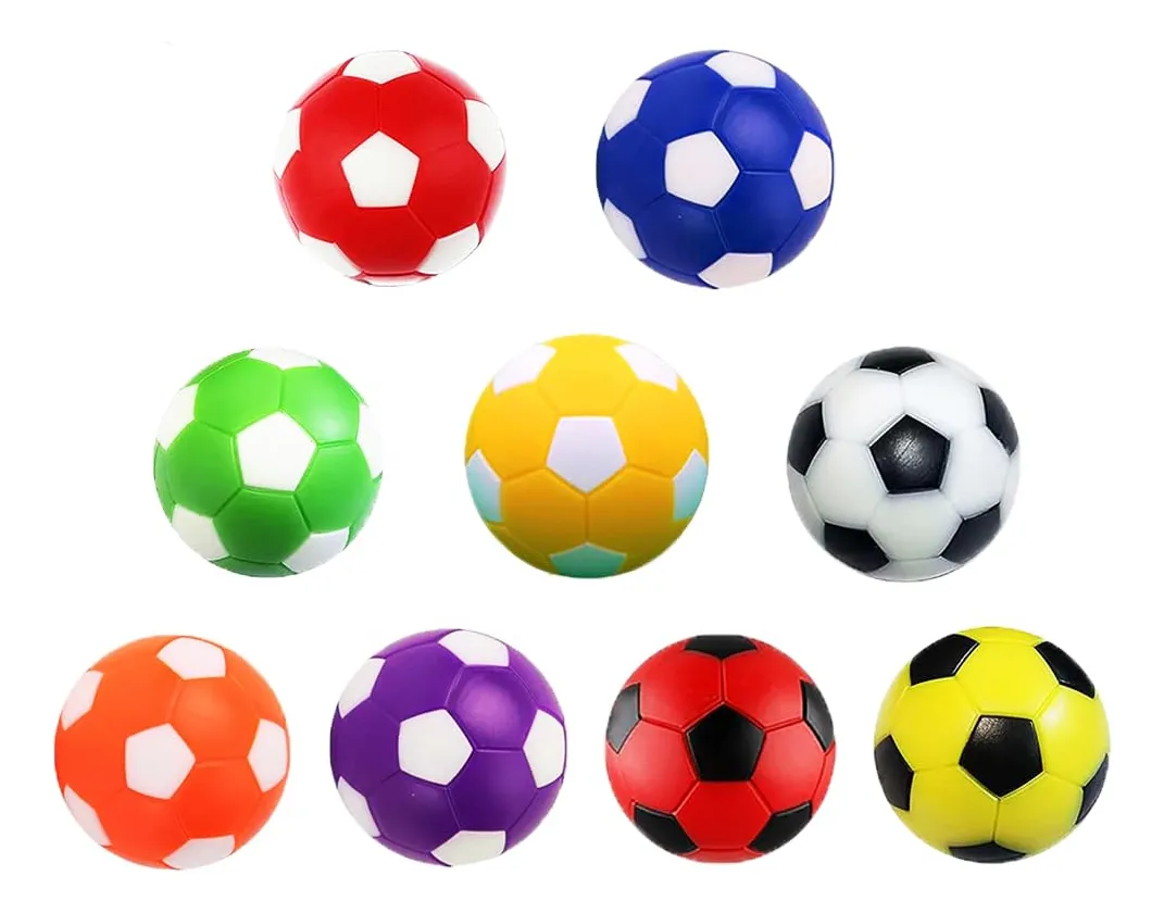 Pelotas de Futbolín 3.6 cm Multicolor para Máquinas de Futbolín y Juegos de Mesa - Set de Repuesto Duradero y Divertido