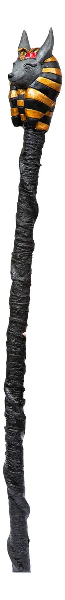 Bastón de Anubis para Disfraz de Faraón Egipcio - Accesorio Completo para Halloween y Cosplay