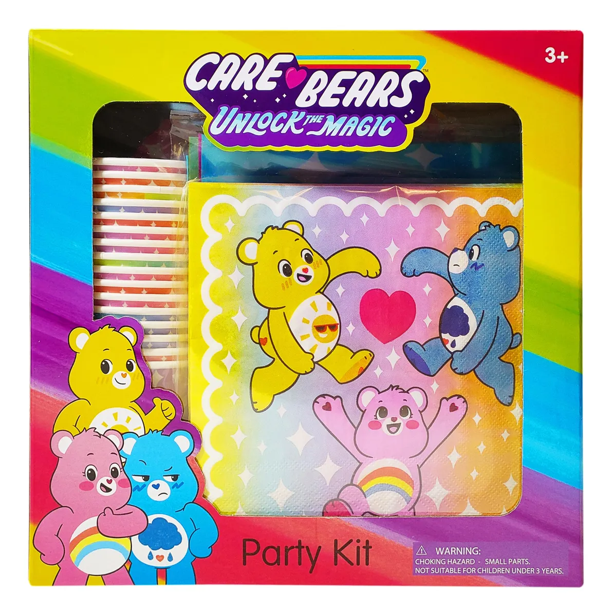 Kit Fiesta Cumpleaños Care Bears 58 Piezas Incluye Decoración Colorida para Celebraciones Temáticas Inolvidables