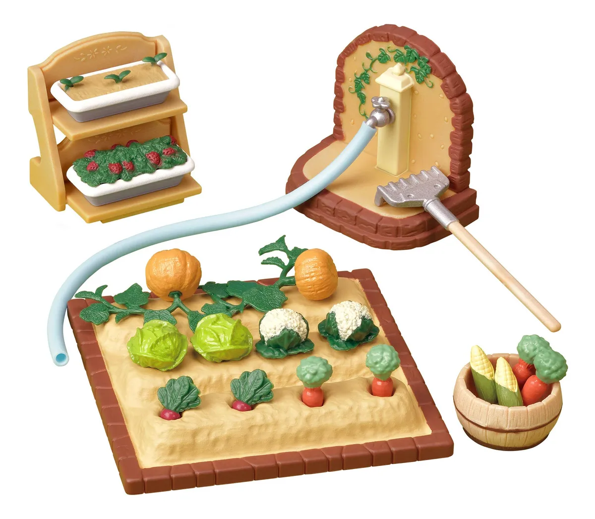 Set de Jardinería Sylvanian Families Ka-616 para Niños - Accesorios de Juego Realistas para Cultivar Vegetales - Ideal para Fomentar el Juego Creativo y el Amor por la Naturaleza