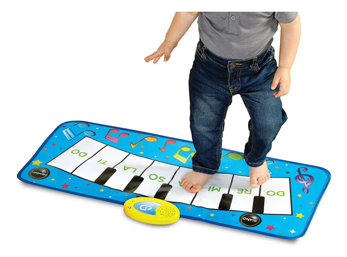 Alfombrilla Musical para Teclado con Canciones Infantiles Divertidas - Juguete Educativo Interactivo para Niños y Bebés - Estimula el Desarrollo Auditivo y Motor - Fácil de Usar - Color Vivo