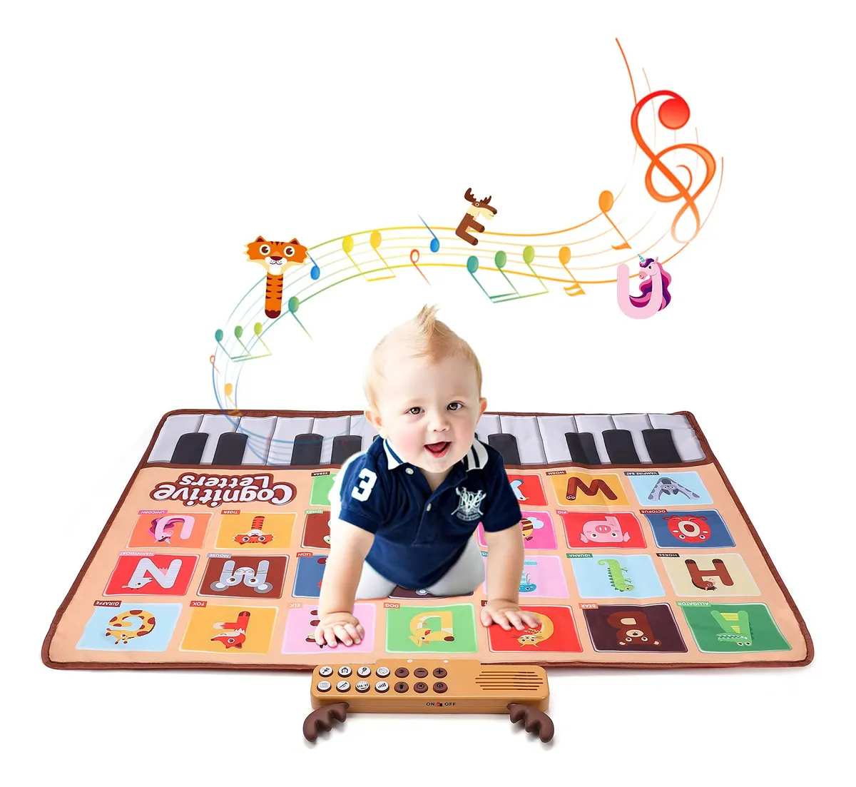 Alfombrilla de Piano Musical Interactivo para Niños de 3 Años - Juego Educativo y Divertido para Desarrollar Habilidades Motoras y Musicales - Regalo Ideal Colorido