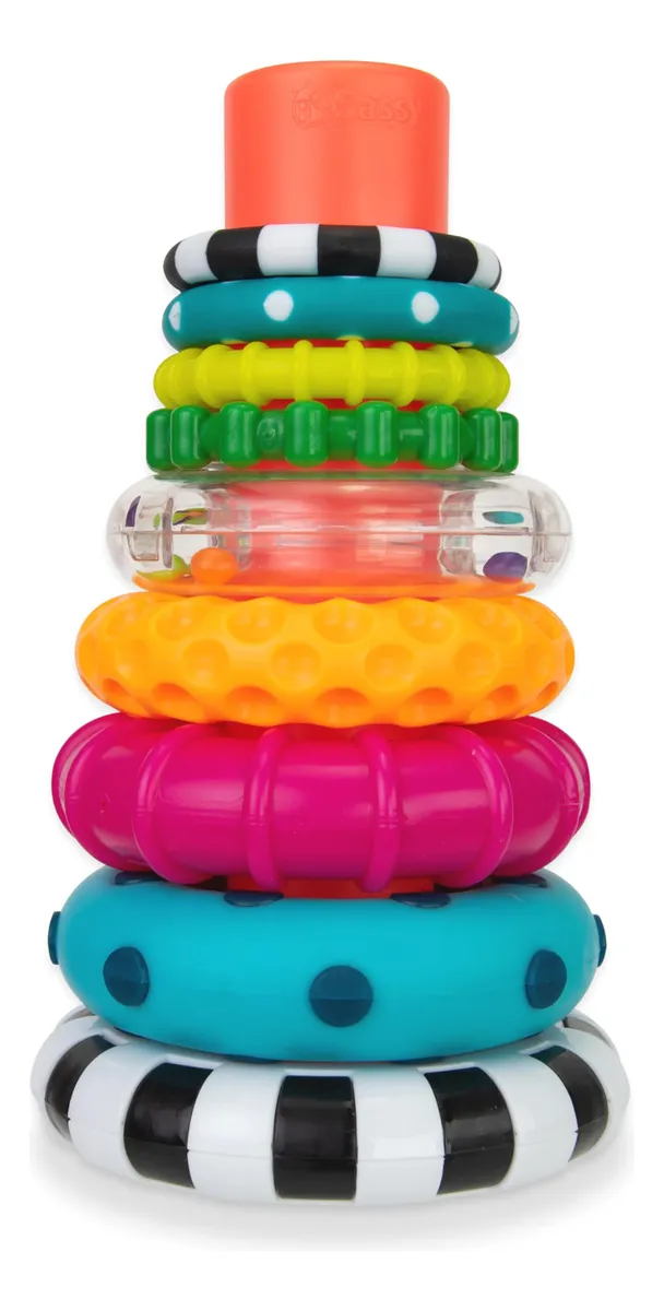 Anillo Apilable STEM Multicolor 9 Piezas: Juguete Educativo para Desarrollar Habilidades Cognitivas y Motoras Finas en Niños - Ideal para Exploración y Aprendizaje Divertido