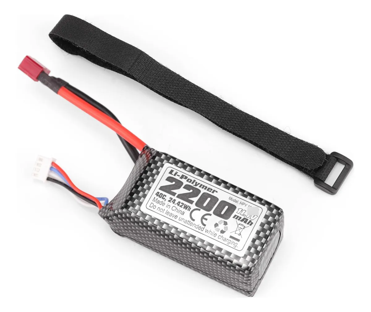 Batería Iones Litio 11.1V 2200mAh Recargable para Coches RC de Alta Potencia | LiPo Power