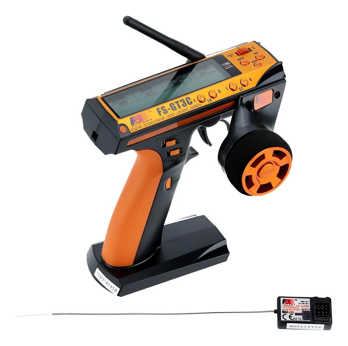 Transmisor RC 2.4GHz 3 Canales con Pantalla LCD y Receptor Compatible para Coches y Barcos RC: Control Preciso para tus Vehículos a Escala