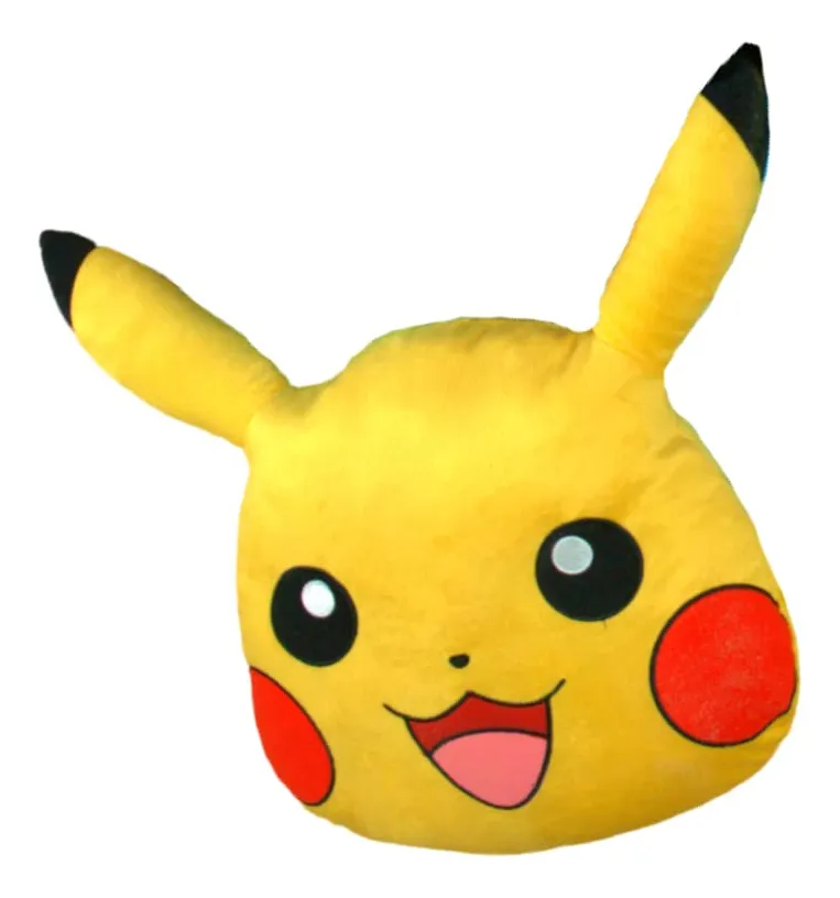 Almohada De Felpa Pikachu Anime Para Niños - Ropa De Cama Suave y Acogedora - Peluche Decorativo Ideal para Habitación Infantil