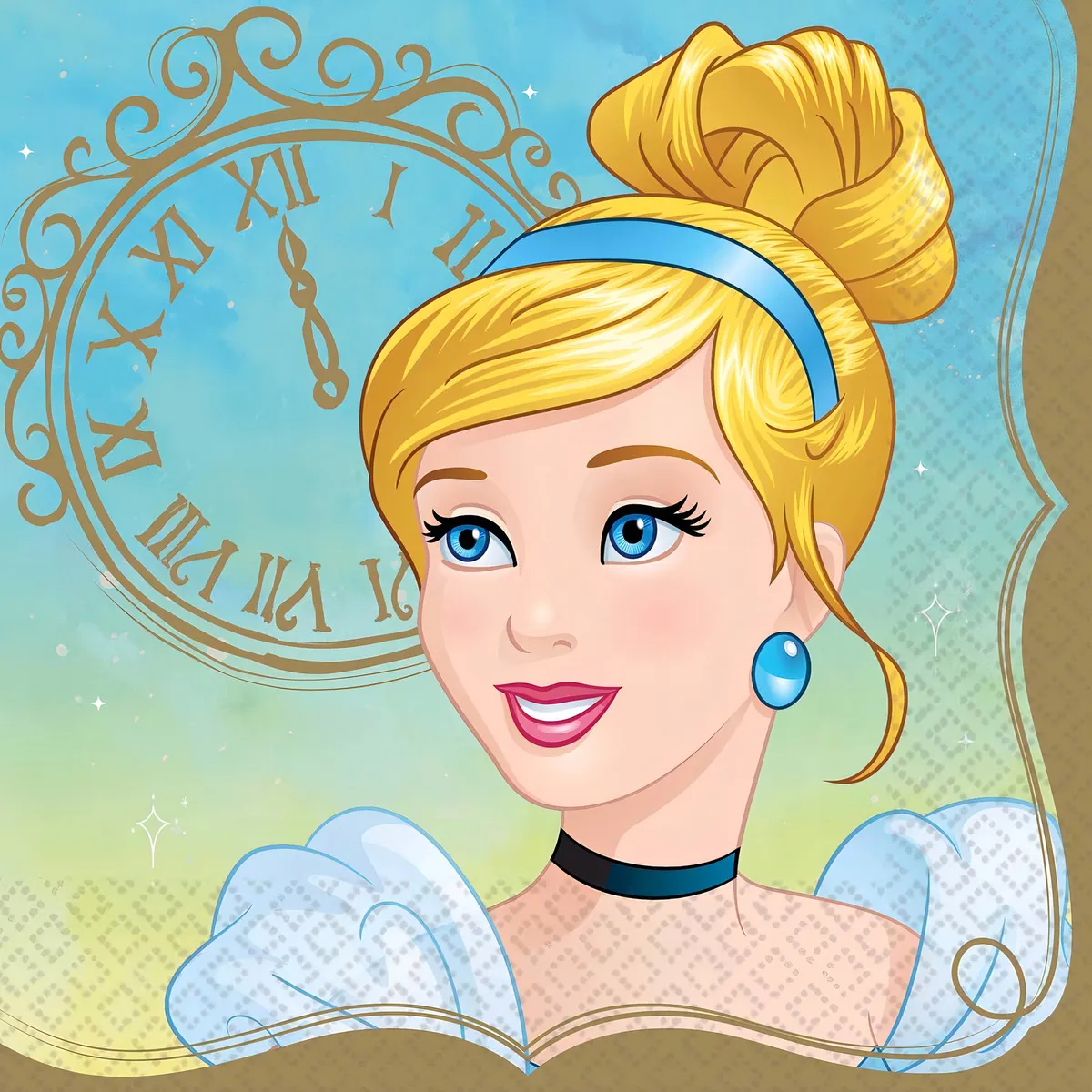 Servilletas de Fiesta Disney Cenicienta - Perfectas para Cumpleaños y Celebraciones Infantiles - Pack de 20 unidades - 16.5 x 16.5 cm
