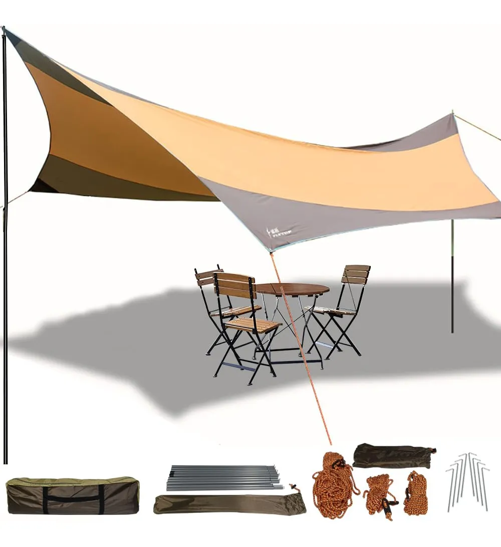 Lona de Camping Impermeable 5.49x3.96m - Protección Solar Duradera para Exteriores | Tienda Online