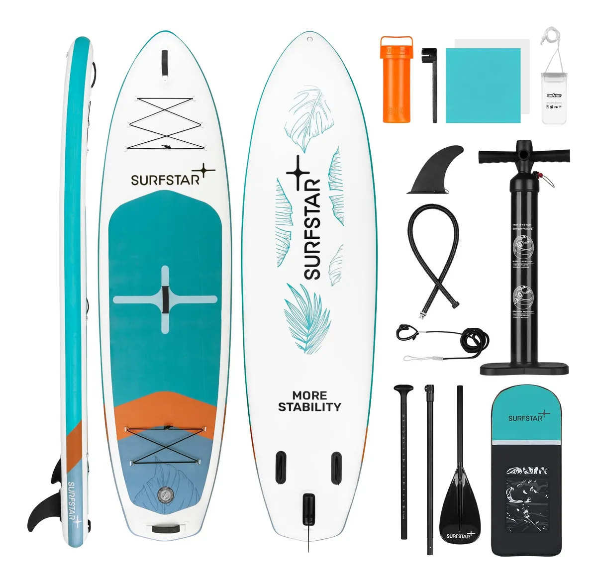 Tabla de Remo Inflable para Adultos 3.20m x 0.86m x 0.15m - Incluye Remo, Bomba y Kit de Reparación - Ideal para Entrenamiento y Recreación en Aguas Tranquilas