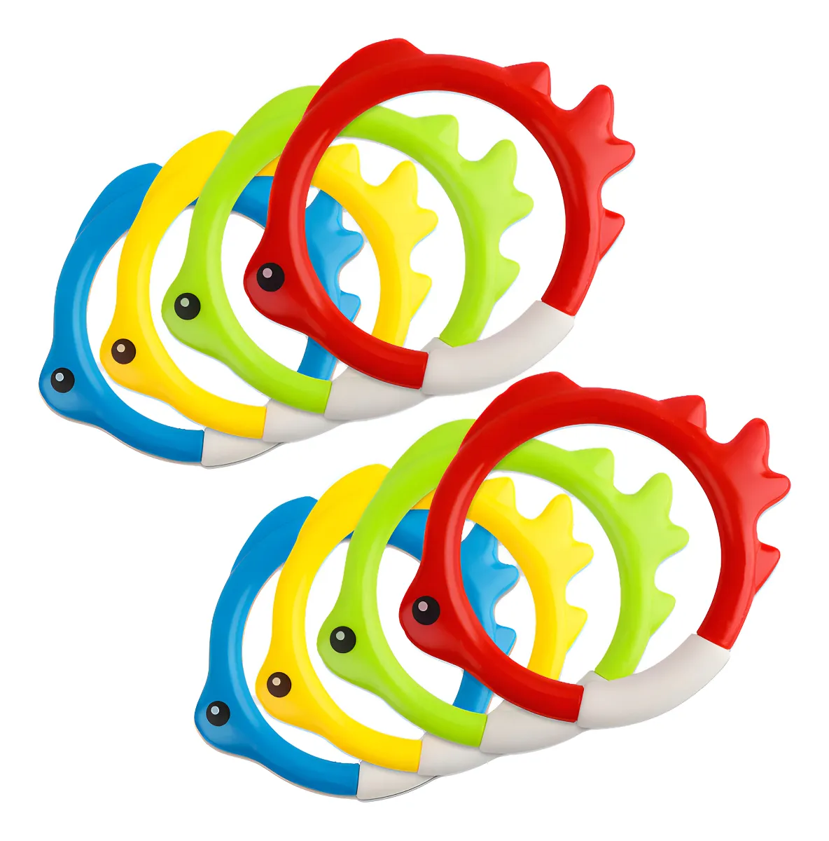 8 Anillos de Buceo para Entrenamiento en Piscina y Aguas Abiertas | Accesorios de Natación Profesionales para Rendimiento y Diversión | Duraderos y Resistentes | Perfectos para Aprendizaje y Mejora Técnica