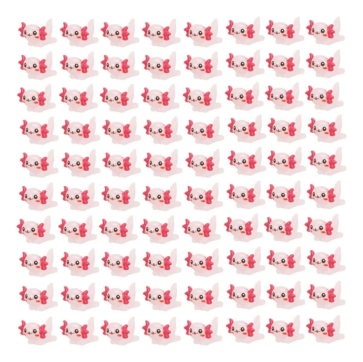 80 Piezas Mini Figuras de Axolotl de Resina para Decoración | Adorable Diseño Rosa Kawaii | Perfectas para Manualidades, Jardín y Paisajes en Miniatura