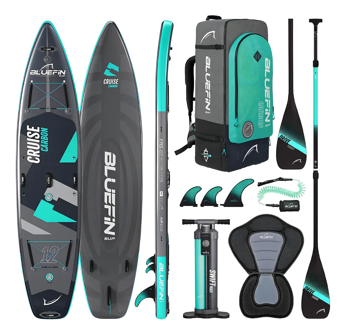 Tabla de Remo Inflable Bluefin Cruise Azul Legado para Adultos y Niños - Paddleboard Estable y Completa para Diversión Acuática