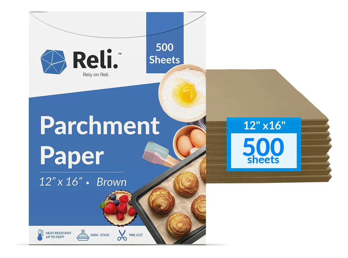 500 Hojas Papel Pergamino Antiadherente Precortadas para Hornear y Cocinar | Papel Horneado Profesional Resistente al Calor