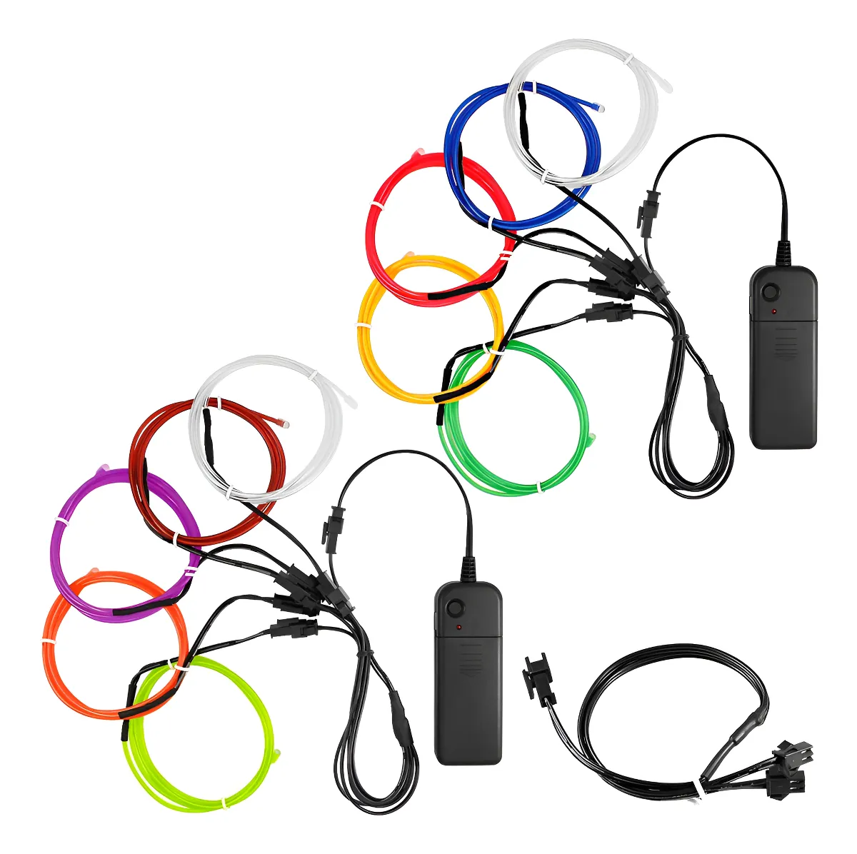 10 Pack Cables Eléctricos de 3 Pies para Decoración de Fiesta - Iluminación Segura y Versátil