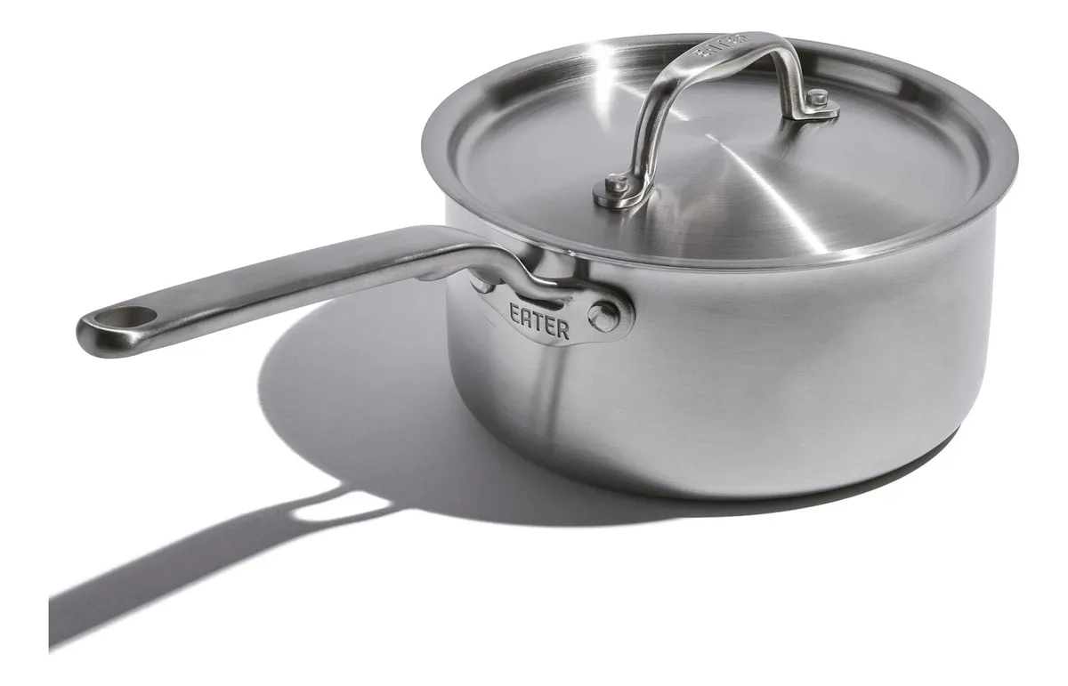 Cacerola Acero Inoxidable 3 Cuartos Profesional | Utensilio Cocina Inducción | Alta Durabilidad | Resistente al Calor | Cocina Versátil