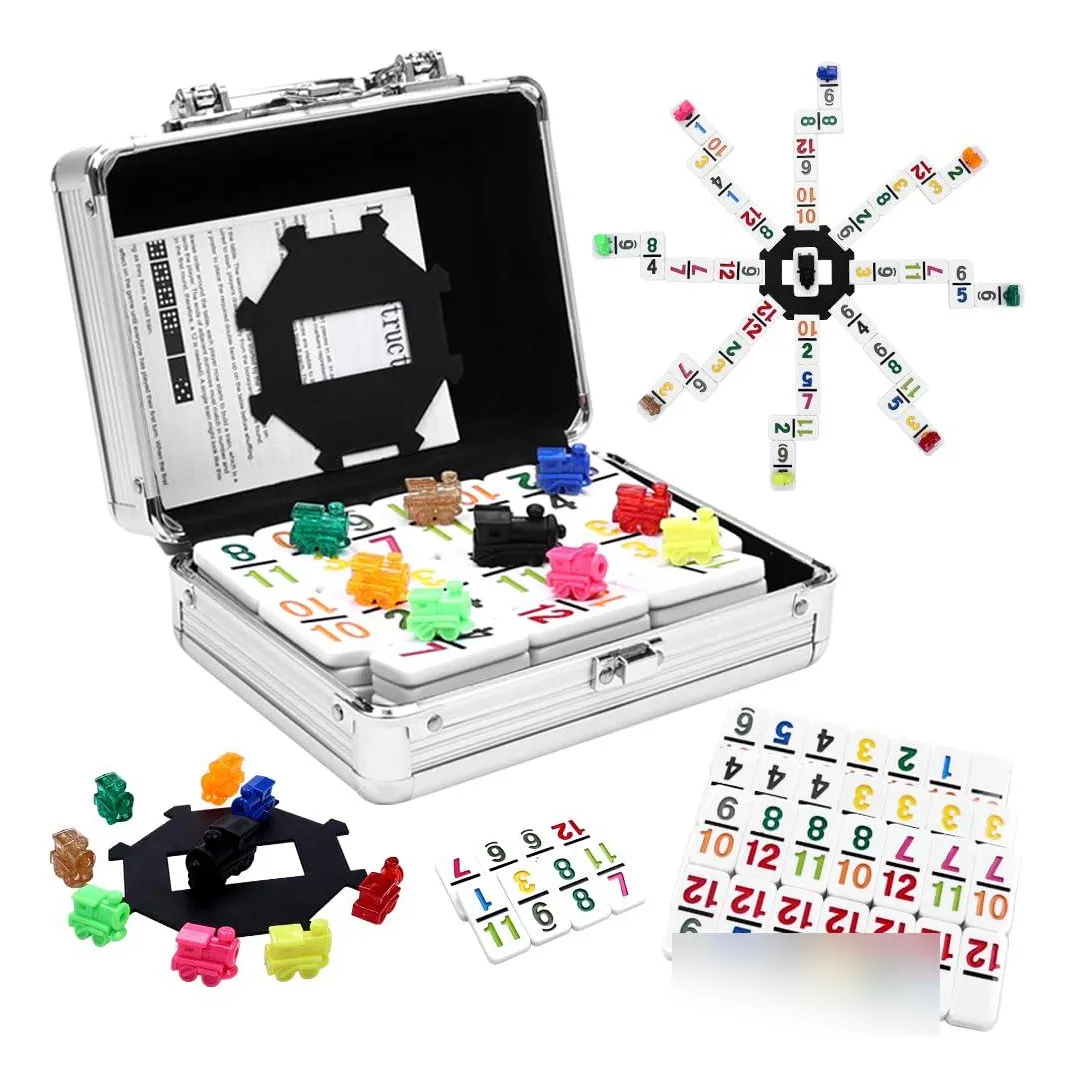 Juego De Dominó Doble 6 Con 28 Fichas – Estuche De Almacenamiento Portátil Para Viajes Y Noches De Juego