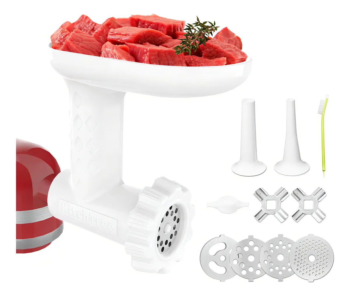 Accesorio Molinillo de Carne y Salchichas para Batidoras KitchenAid - Kitchtree - Transforma tu Cocina y Prepara Delicias Caseras con Facilidad