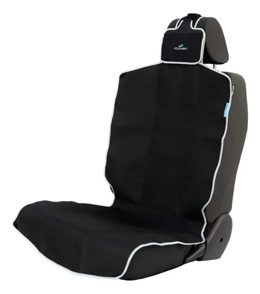 Protectores de Asiento de Coche Medianos Negro - Fundas Universales Duraderas para Protección Interior de Vehículo - Fácil Instalación