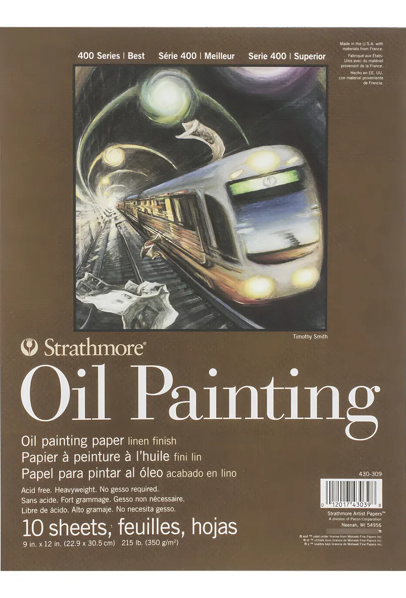 Bloc de Pintura al Óleo Profesional Serie 400, Papel Texturizado para Artistas, 23 x 30 cm, 10 Hojas de Alta Calidad para Técnica Mixta