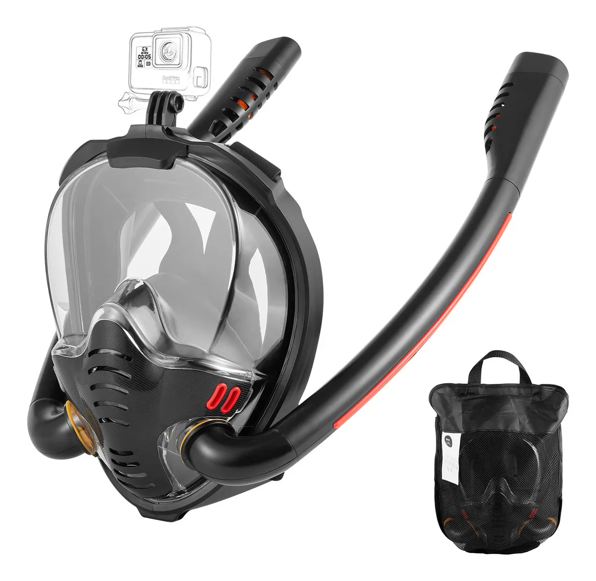 Máscara de Buceo Doble Tubo Antivaho Ajustable con Amplia Visión para Snorkel y Submarinismo | Explora el Mundo Submarino con Claridad y Comodidad