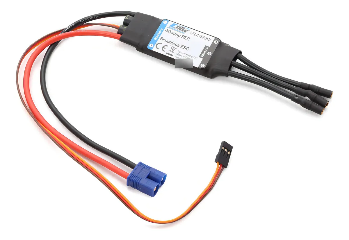 Control de Velocidad E-flite 40 Amp Sin Escobillas para Aeromodelismo: Potencia y Precisión para tu Avión RC