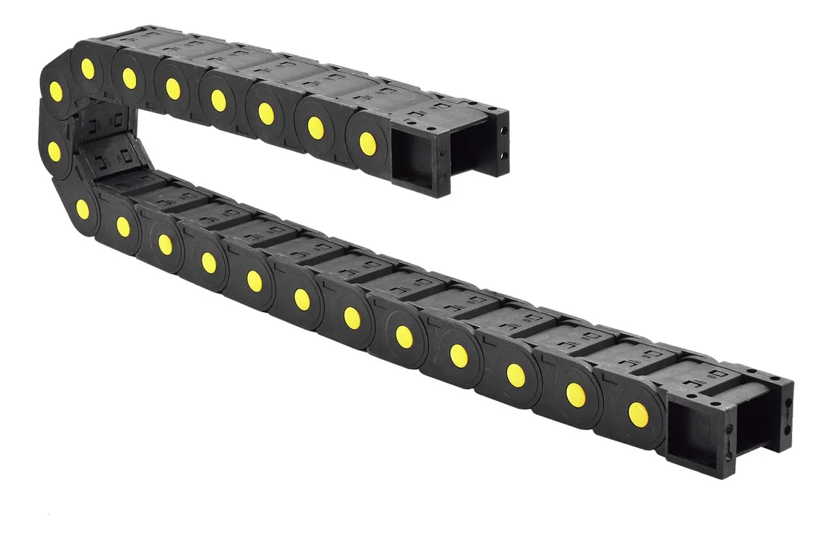Soporte Cadena de Arrastre Plástico Cerrado 1 Metro | Guía Cable Duradera para Maquinaria Industrial y Automatización