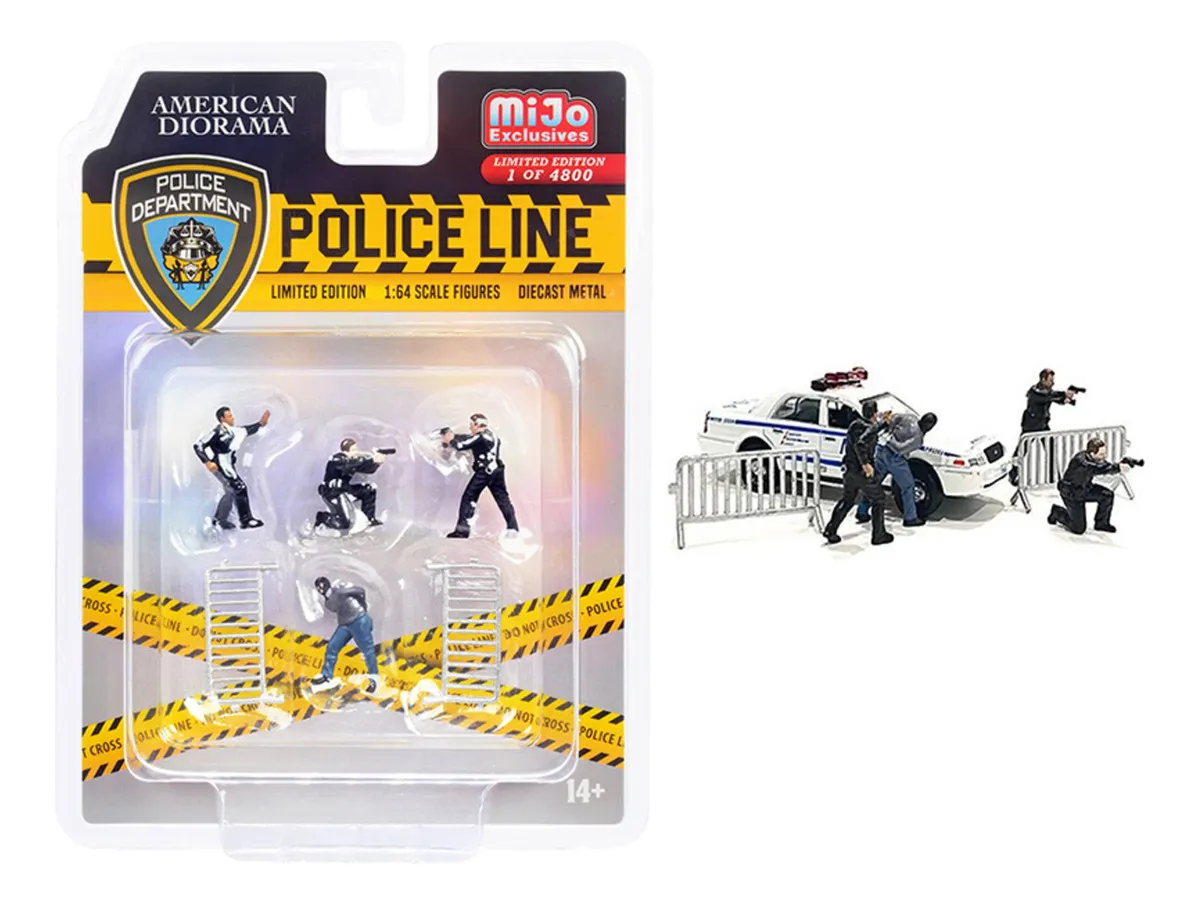 Juego 6 Piezas Policía Edición Limitada para Modelos 1/64 | Figuras Coleccionables Detalladas | Accesorios para Dioramas y Exposiciones | Realismo Impresionante