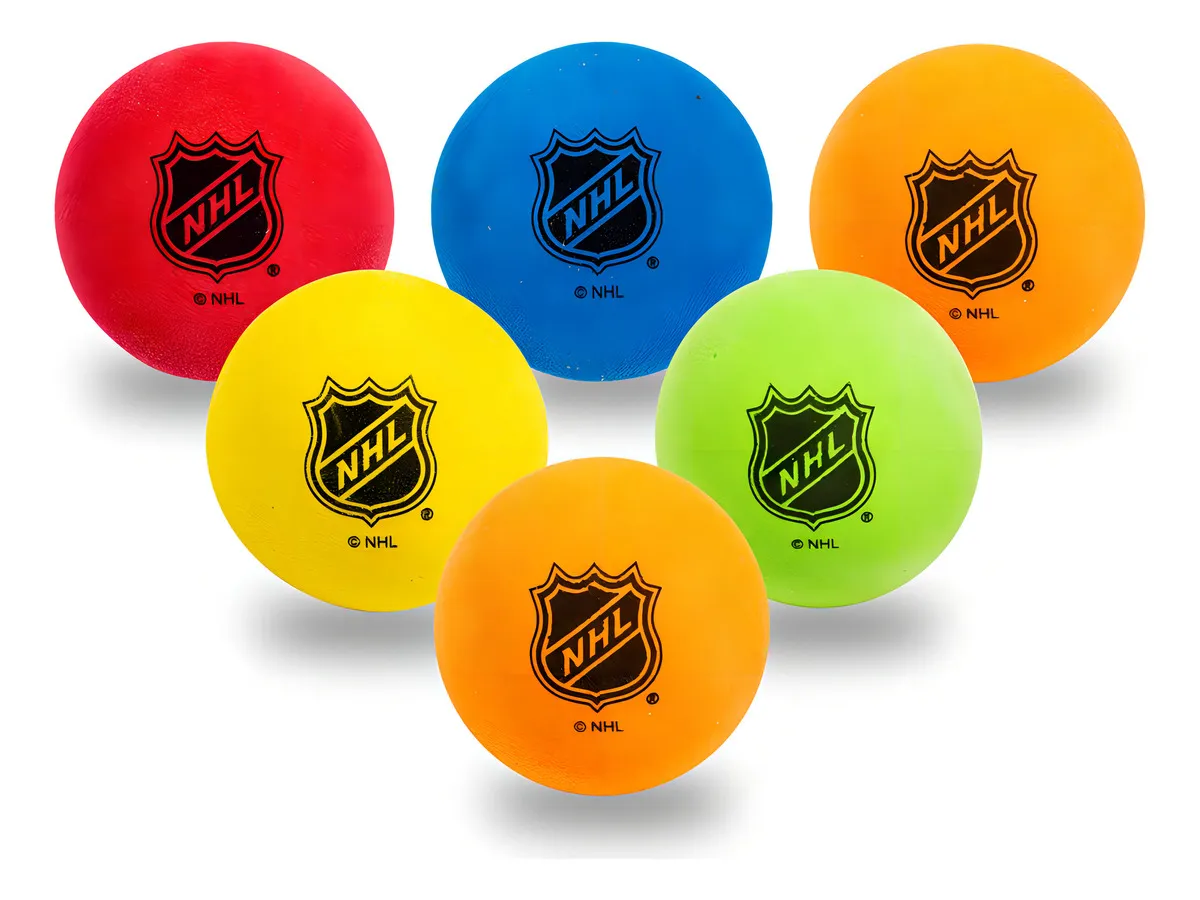 Pelotas de Hockey de Espuma para Niños - Juego de 6 Colores Variados - Ideales para Práctica y Diversión Segura en Interiores y Exteriores