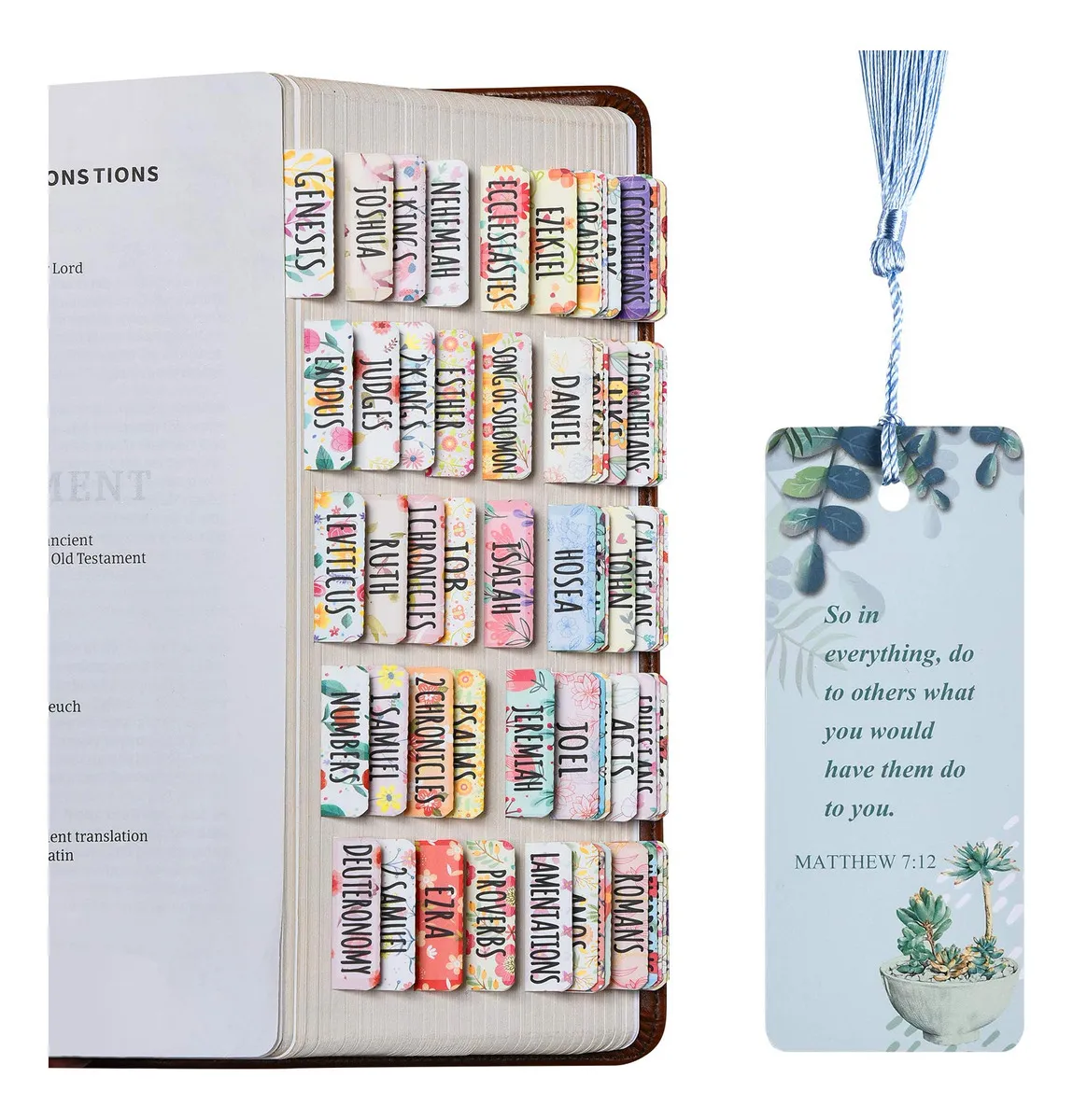 Etiquetas Laminadas para Biblia Personalizadas - 90 Índices Temáticos - Fácil Aplicación y Durabilidad Premium para Estudio Bíblico Profundo