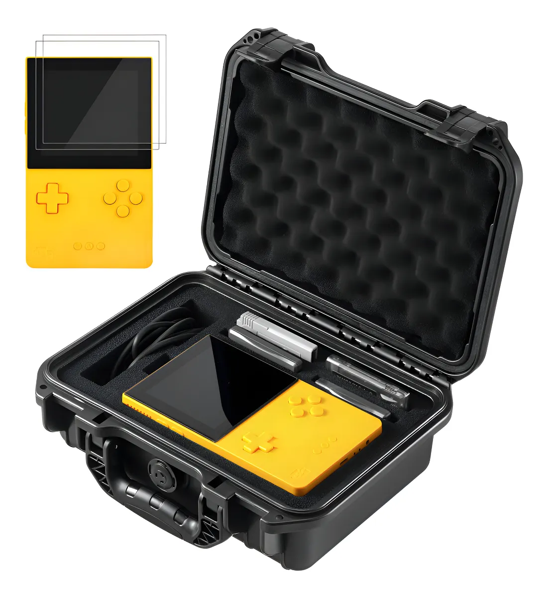 Funda Rígida Impermeable para Consola de Bolsillo Analógica: Protección Duradera y Aventura sin Preocupaciones. Diseño Robusto y Compacto. Ideal para Viajes.