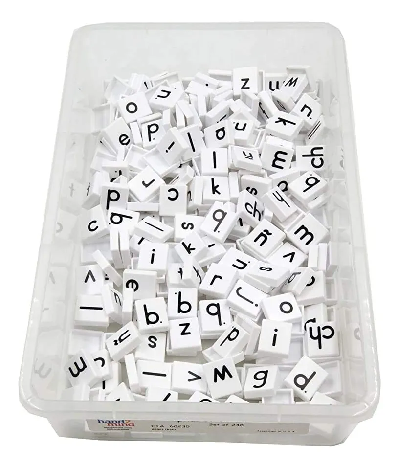 Azulejos Decorativos con Letras Minúsculas de Plástico Blanco para Manualidades y Proyectos DIY | Letras Individuales para Personalizar | Blanco Puro, 1.5 cm x 1.5 cm