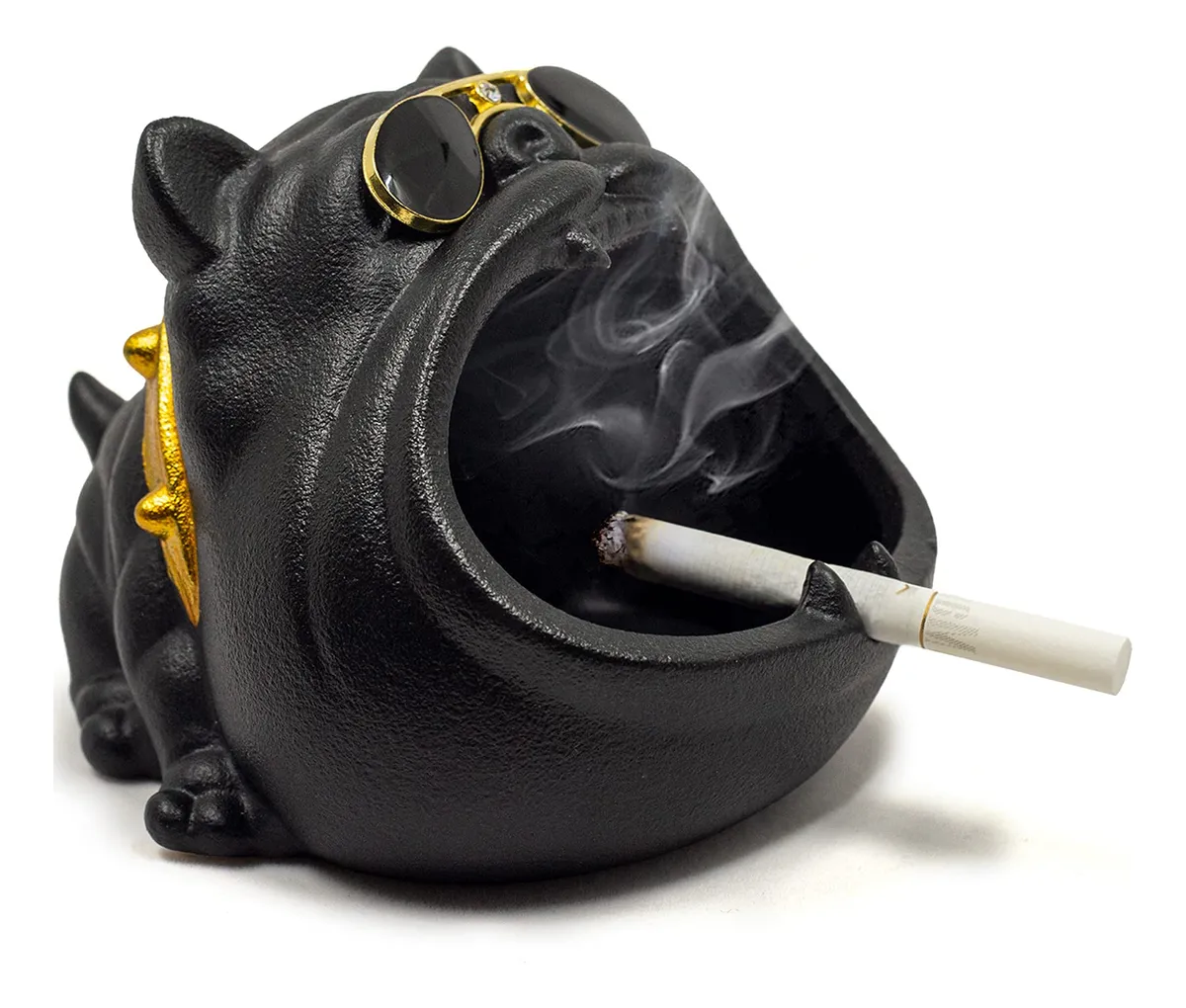 Cenicero Grande Decorativo de Cerámica A Prueba de Viento Negro - Elegancia y Funcionalidad para Interiores y Exteriores
