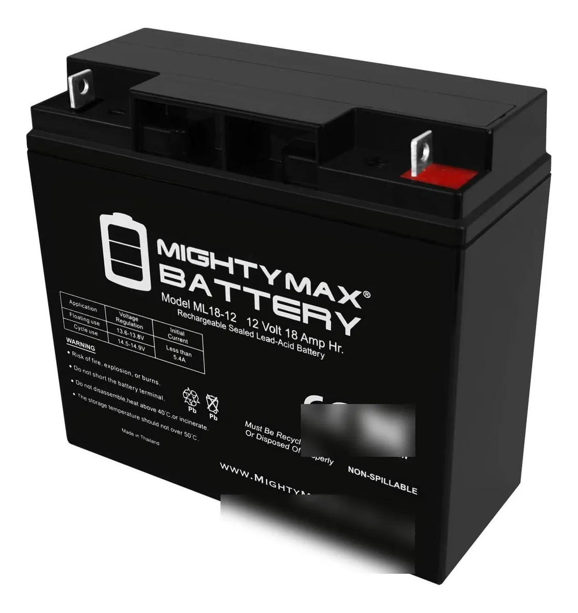 Batería 12V 18Ah SLA de Ciclo Profundo para Energía de Respaldo y Sistemas Fotovoltaicos | Voltaje Estable, Larga Duración