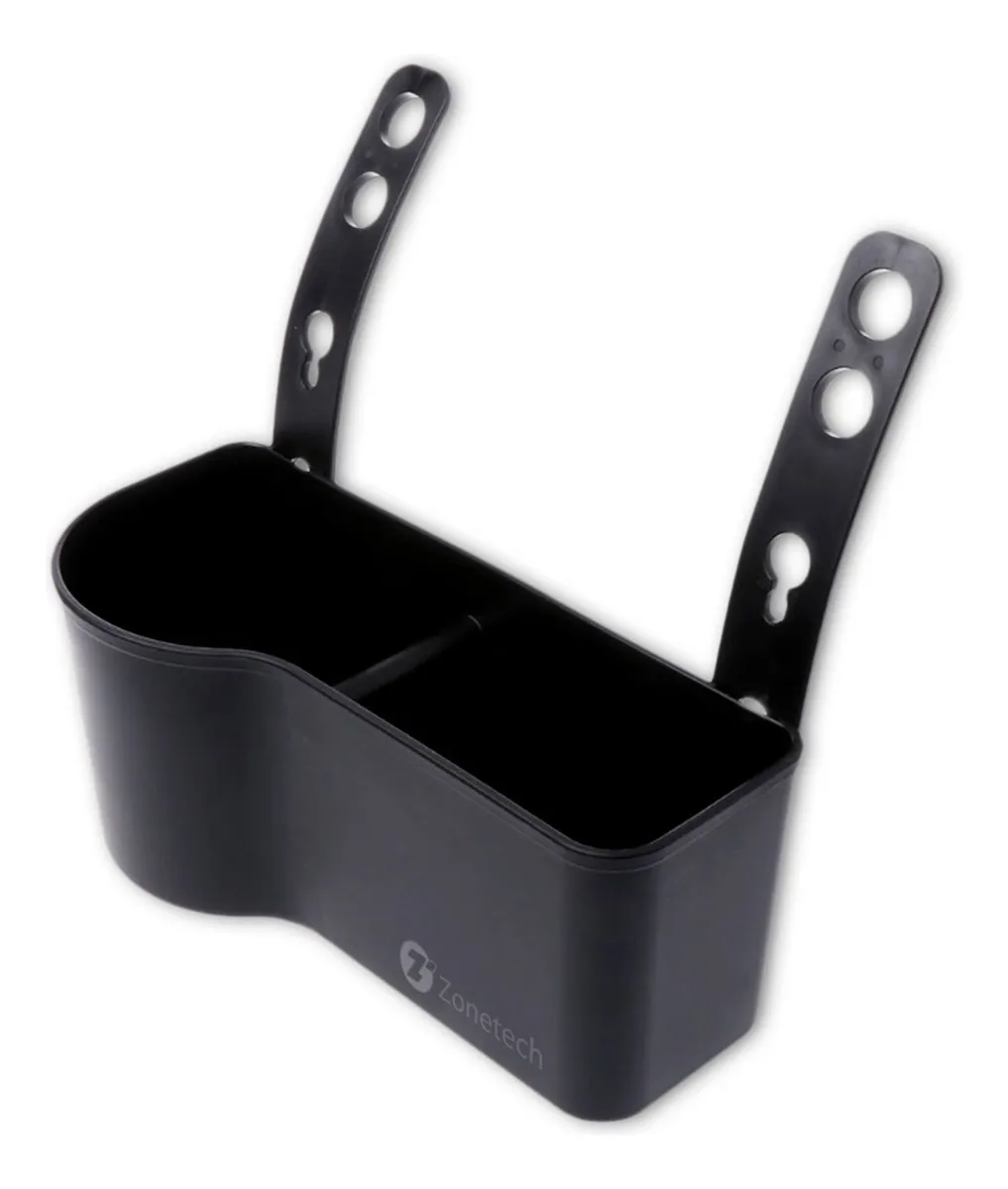 Bandeja Organizadora Universal Negra Para Reposacabezas de Coche - Asiento Trasero, Tablet, Portavasos, Ganchos - Accesorios para Viaje en Familia