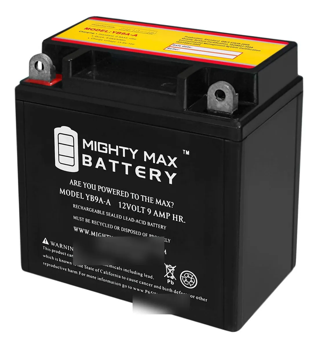 Batería Recargable AGM Sellada 12V 9Ah para Motocicleta - Durabilidad y Alto Rendimiento - Polaridad Izquierda