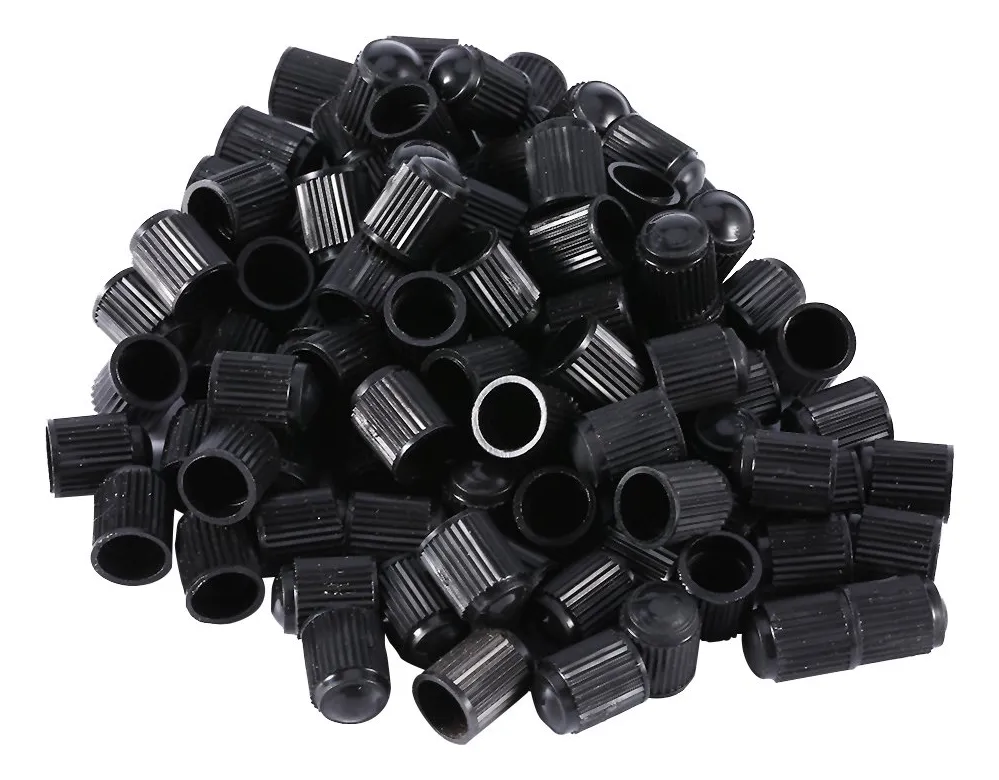 100 Piezas Tapones Vástago Válvula Neumático Plástico Universal para Coche, Moto, Bicicleta | Protección y Sellado