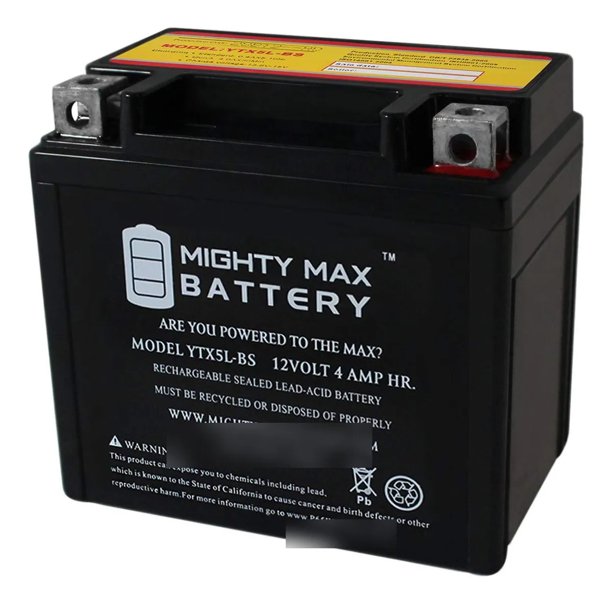 Batería de Repuesto para Motocicleta 12V 4Ah 55 CCA, Polaridad Izquierda - Potencia Confiable para tu Moto
