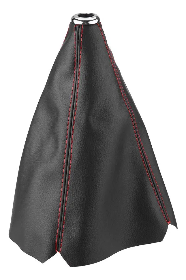 Cubierta de Palanca de Cambios en Cuero PU Negro Brillante - Mejora Estética y Tacto Deportivo para tu Coche - Duradero y Fácil Instalación