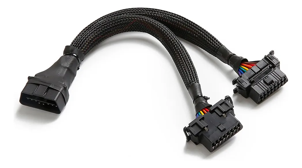 Cable Adaptador de Extensión OBD II (16 Pines) 30cm para Diagnóstico de Vehículos Automotrices | Amplía tu Conexión OBD2