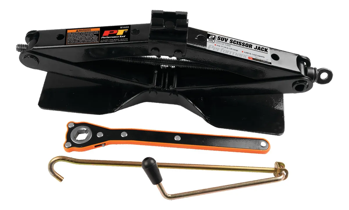 Conector de Tijera Robusto 2 Toneladas - Ideal para Cambio de Neumáticos SUV y Vehículos Ligeros | Elevación Segura y Rápida