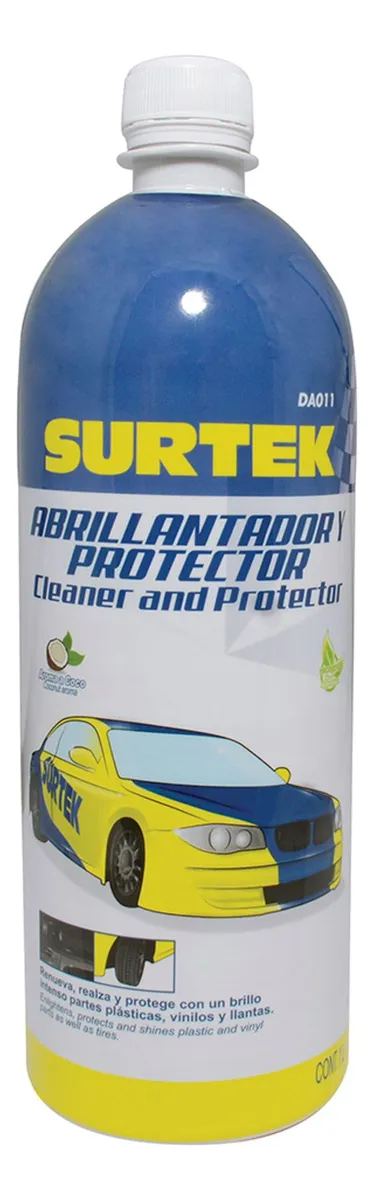 Abrillantador de Llantas Surtek DA011 - 1 Litro para Cuidado Profesional del Automóvil, Máximo Brillo y Protección Duradera
