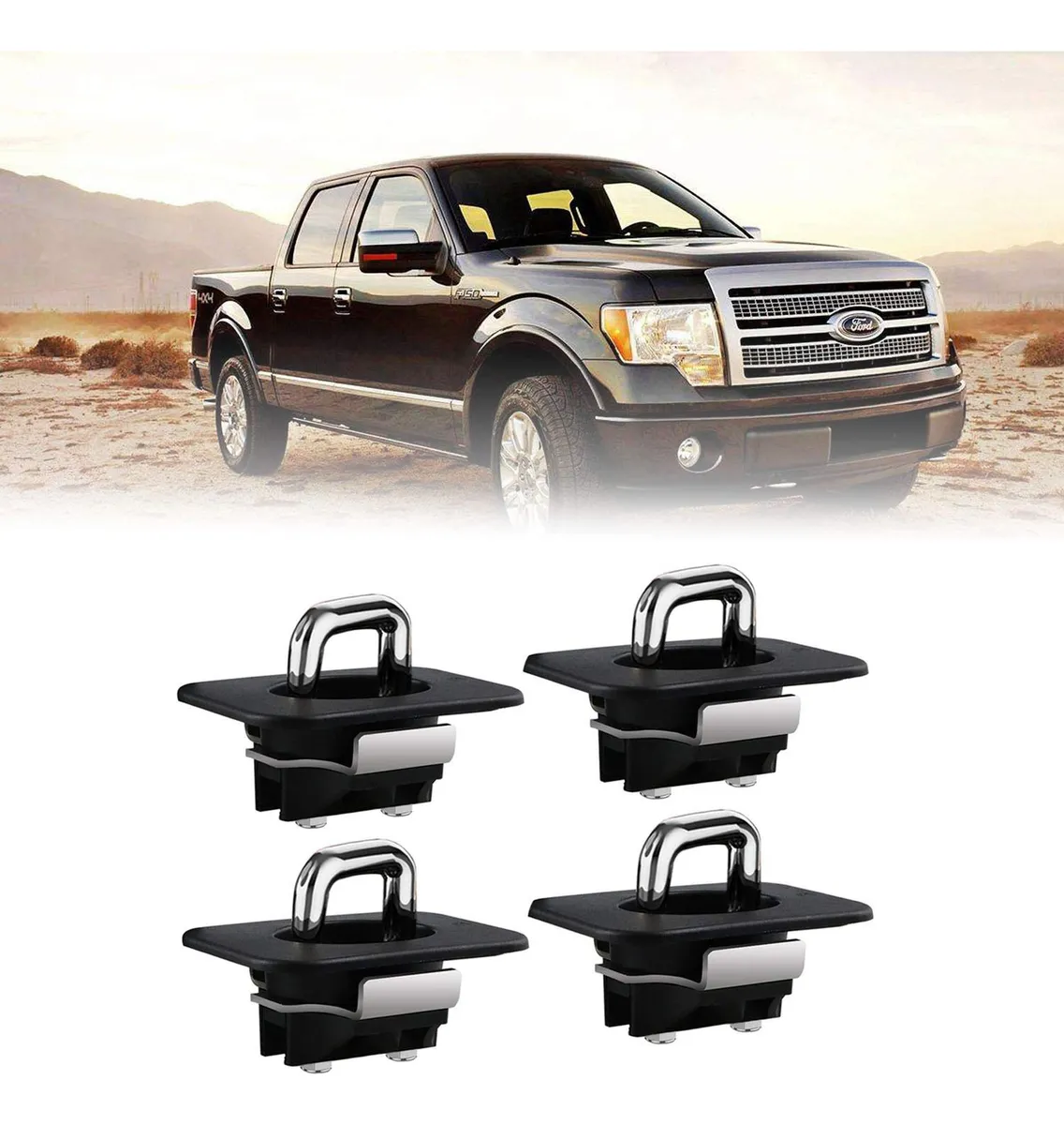 Anclajes de Amarre para Cama de Camión Silverado y Ram 98-14 | Asegura Tu Carga con Firmeza | Kit Completo y Duradero